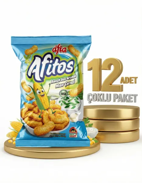 Afia Afitos Ranch Aromalı Mısır Çerezi 12x50 Gr - 1