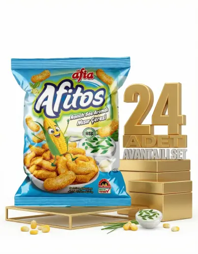 Afia Afitos Ranch Aromalı Mısır Çerezi 24x50 Gr - AFİA