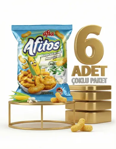 Afia Afitos Ranch Aromalı Mısır Çerezi 6x50 Gr - AFİA