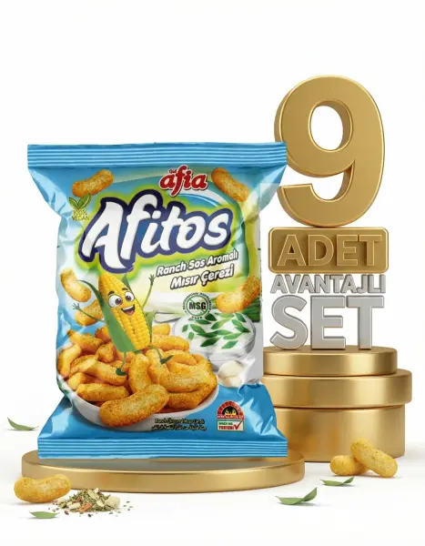 Afia Afitos Ranch Aromalı Mısır Çerezi 9x50 Gr - 1