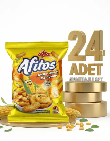Afia Afitos Süt Aromalı Mısır Çerezi 24x50 Gr - 1