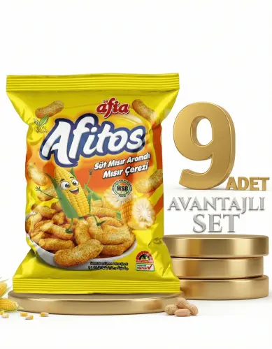 Afia Afitos Süt Aromalı Mısır Çerezi 9x50 Gr - AFİA
