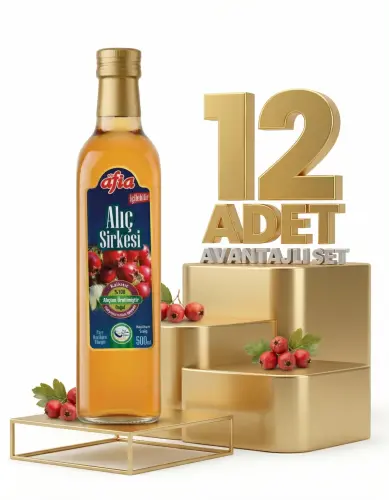 Afia Alıç Sirkesi Cam Şişe 12x500 Ml - Afia
