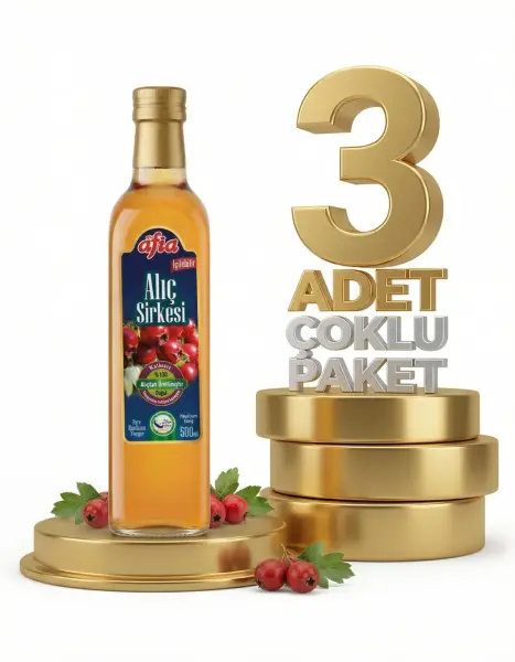 Afia Alıç Sirkesi Cam Şişe 3x500 Ml - 1