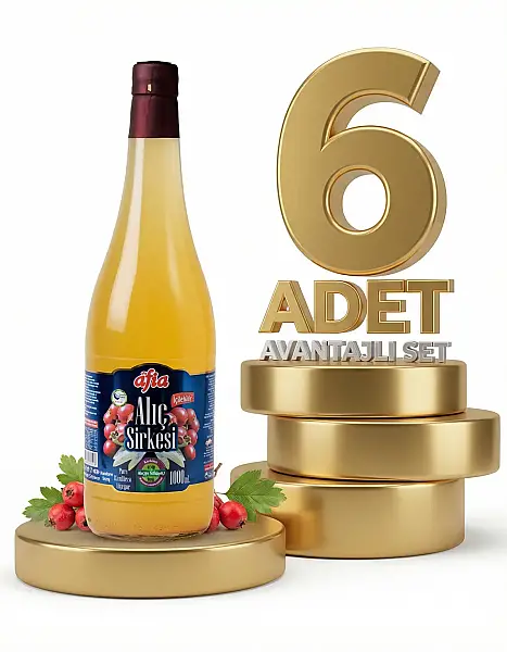 Afia Alıç Sirkesi Cam Şişe 6x1 Lt - 1