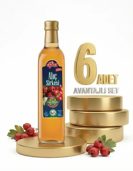 Afia Alıç Sirkesi Cam Şişe 6x500 Ml - 1