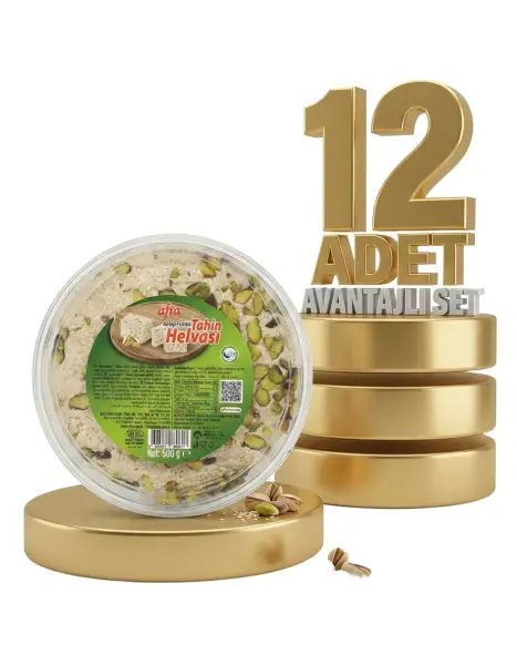 Afia Antep Fıstıklı Tahin Helvası 12x500 Gr - 1