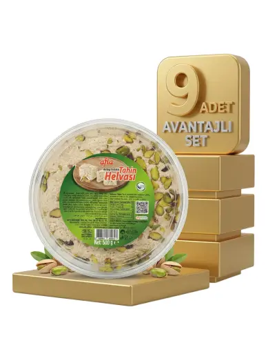 Afia Antep Fıstıklı Tahin Helvası 9x500 Gr - Afia