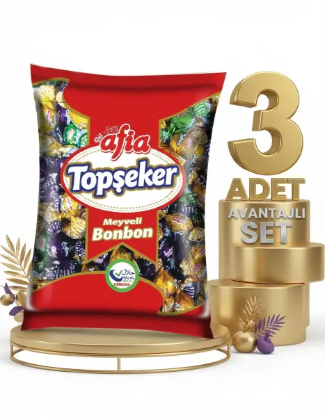 Afia Aybon Dökme Top Şeker 3x1 Kg - 1