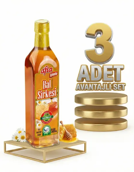 Afia Bal Sirkesi Cam Şişe 3x500 Ml - 1