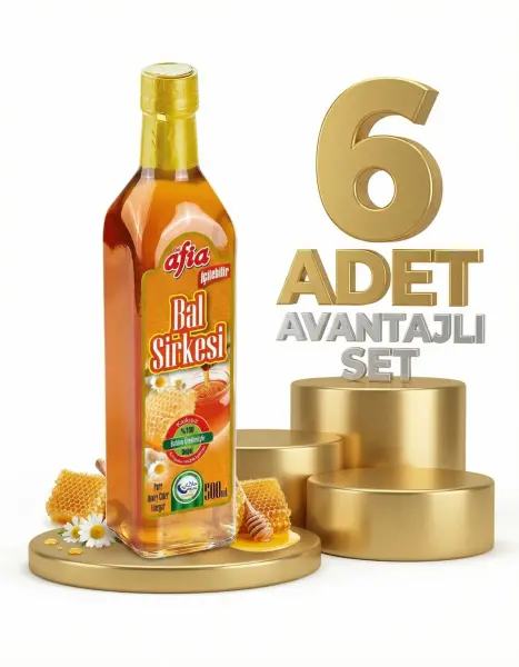 Afia Bal Sirkesi Cam Şişe 6x500 Ml - 1