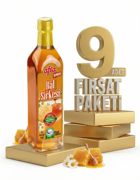 Afia Bal Sirkesi Cam Şişe 9x500 Ml - 1