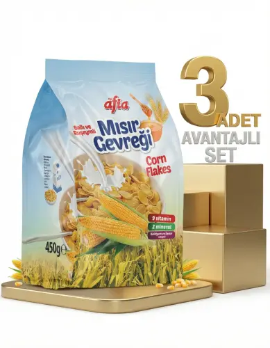 Afia Ballı Ruşeymli Mısır Gevreği 3x450 Gr - Afia