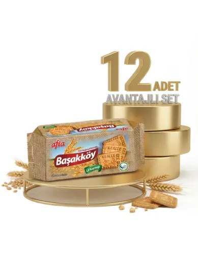 Afia Başakköy Tam Buğdaylı Bisküvi 12x110 Gr - Afia
