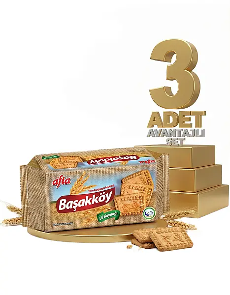 Afia Başakköy Tam Buğdaylı Bisküvi 3x110 Gr - 1