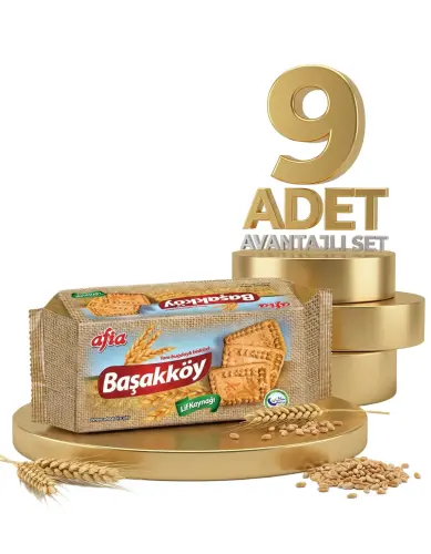 Afia Başakköy Tam Buğdaylı Bisküvi 9x110 Gr - Afia