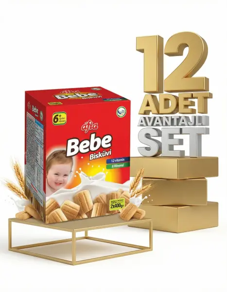 Afia Bebe Bisküvisi 12x800 Gr - 1