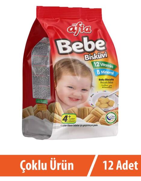 Afia Bebe Bisküvisi Vitamin Katkılı 12x150 Gr - 1
