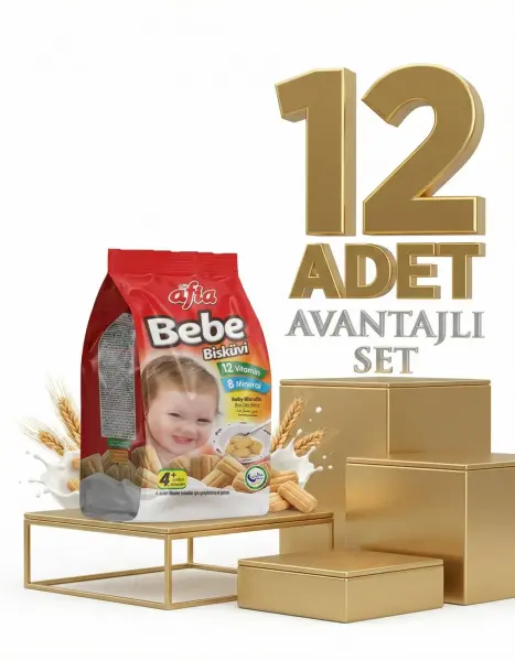 Afia Bebe Bisküvisi Vitamin Katkılı 12x150 Gr - 1