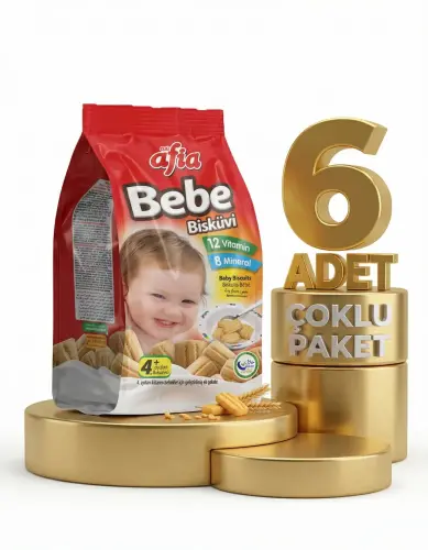 Afia Bebe Bisküvisi Vitamin Katkılı 6x150 Gr - 1