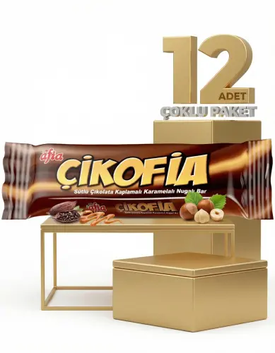 Afia Çikofia Sütlü Çikolata Kaplamalı Bar 12x40 Gr - Afia