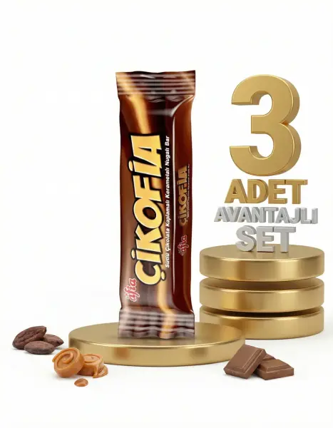 Afia Çikofia Sütlü Çikolata Kaplamalı Bar 3x40 Gr - 1