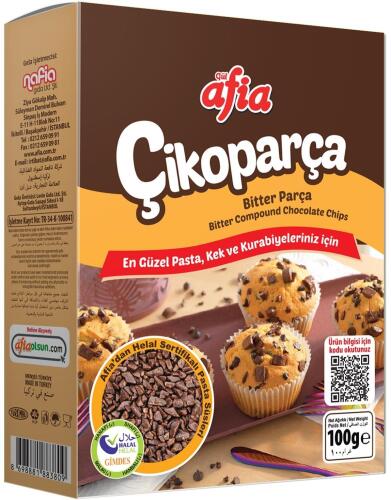 Afia Çikoparça Bitter Parça Çikolata 100 Gr - Afia
