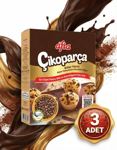 Afia Çikoparça Bitter Parça Çikolata 3x100 Gr - 2