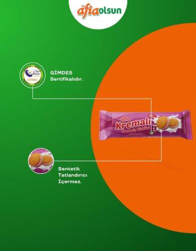 Afia Çilek Kremalı Sandviç Bisküvi 60 Gr - 2