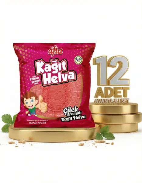 Afia Çilekli Kağıt Helva 12x45 Gr - 1