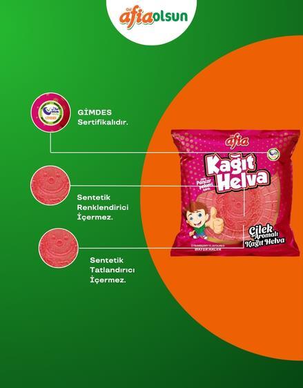 Afia Çilekli Kağıt Helva 45 Gr - 3