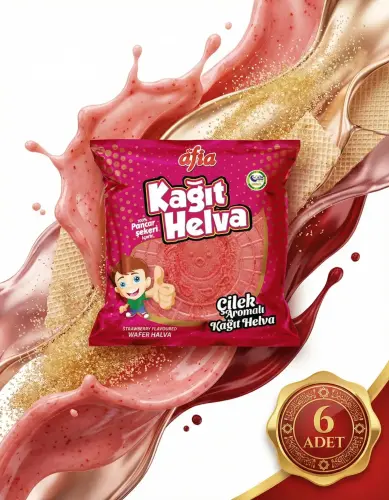 Afia Çilekli Kağıt Helva 6x45 Gr - 2