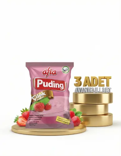 Afia Çilekli Puding 3x125 Gr - Afia