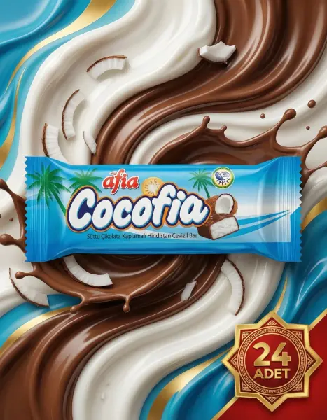 Afia Cocofia Sütlü Çikolata Kaplı Hindistan Cevizli Bar 24x27 Gr - 2