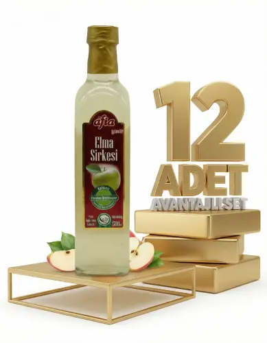 Afia Elma Sirkesi Cam Şişe 12x500 Ml - Afia