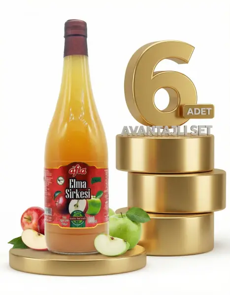 Afia Elma Sirkesi Cam Şişe 6x1 Lt - 1