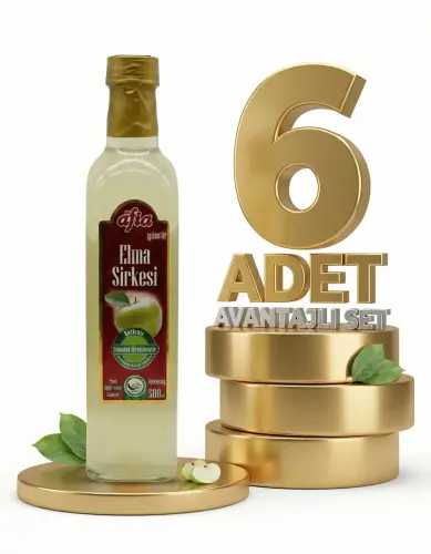Afia Elma Sirkesi Cam Şişe 6x500 Ml - Afia