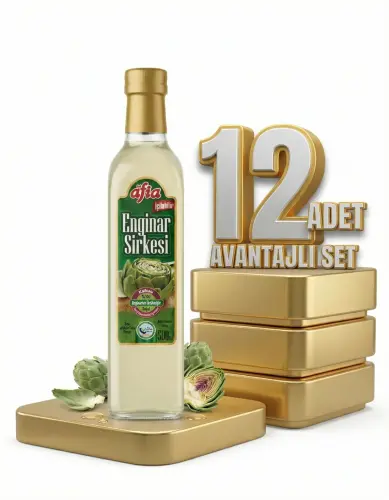 Afia Enginar Sirkesi Cam Şişe 12x500 Ml - Afia