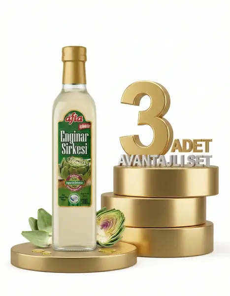 Afia Enginar Sirkesi Cam Şişe 3x500 Ml - 1
