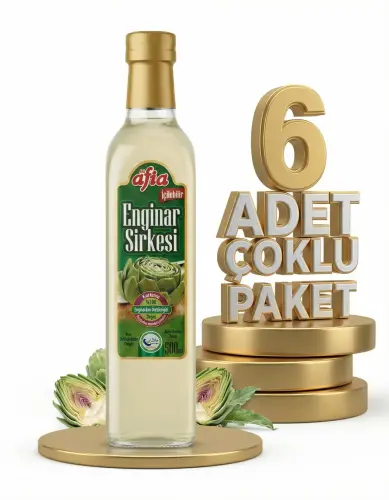 Afia Enginar Sirkesi Cam Şişe 6x500 Ml - Afia