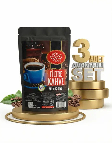Afia Filtre Kahve 3x200 Gr - 1