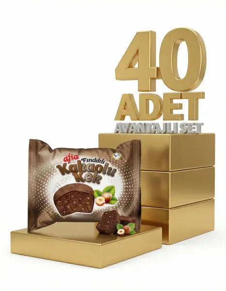 Afia Fındık Kakaolu Kek 40x40 Gr - 1