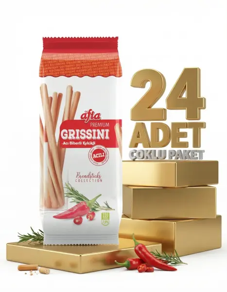 Afia Grissini Acı Biberli 24x60 Gr - 1