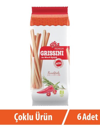 Afia Grissini Acı Biberli 6x60 Gr - Afia