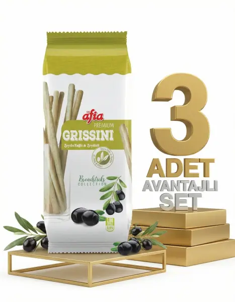 Afia Grissini Zeytinli 3x60 Gr - 1