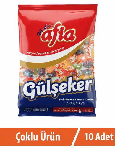 Afia Gülşeker Karışık Meyve Aromalı Şeker 10x175 Gr - 1