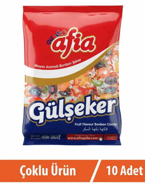 Afia Gülşeker Karışık Meyve Aromalı Şeker 10x175 Gr - 1