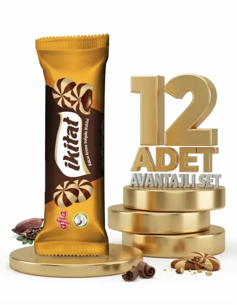 Afia İkitat Kakao Krema Dolgulu Bisküvi 12x75 Gr - 1