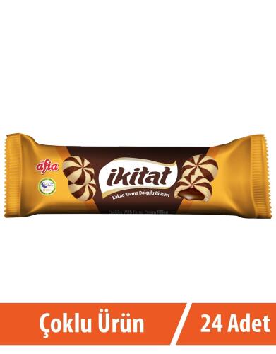 Afia İkitat Kakao Krema Dolgulu Bisküvi 24x75 Gr - Afia
