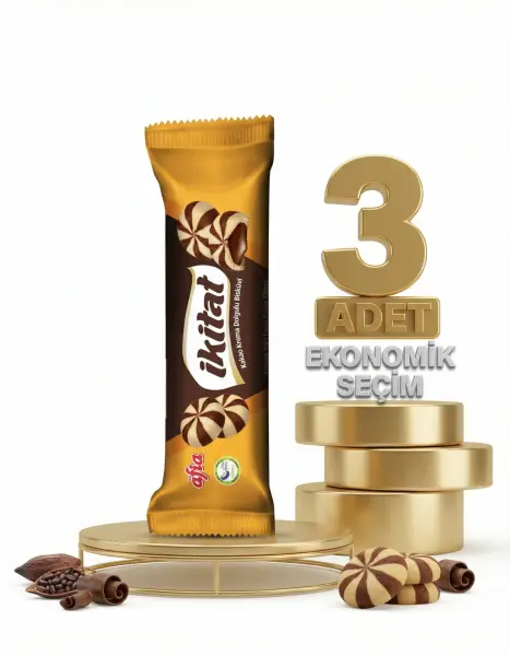 Afia İkitat Kakao Krema Dolgulu Bisküvi 3x75 Gr - 1